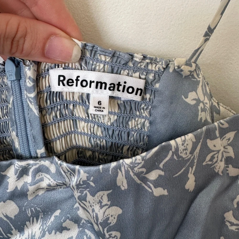 Reformation Blue Floral Maxi Dress - Picture 6 of 6